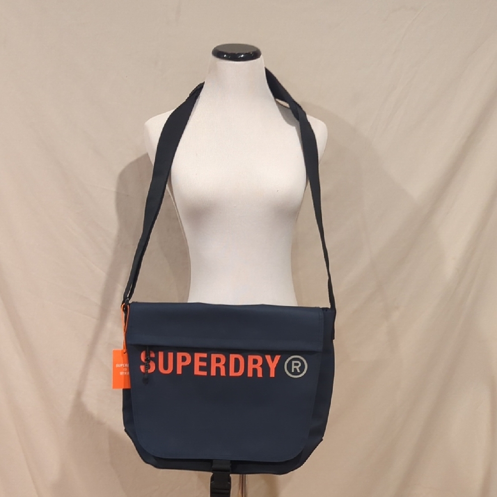 Superdry Dark Blue and Orange Messenger Bag